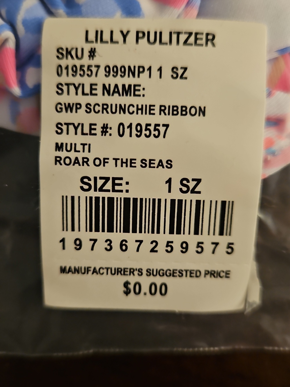 Lilly Pulitzer NWT GWP Scrunchie Ribbon Multi Roar Of The Seas - Picture 9 of 9